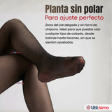 Pack 3 Calzas Pantys Efecto Piel Con Chiporro Polar Térmica Mujer Elasticada