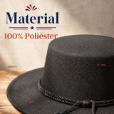 Pack 3 Sombrero Huaso Negro Tradicional Para Fiestas Patrias