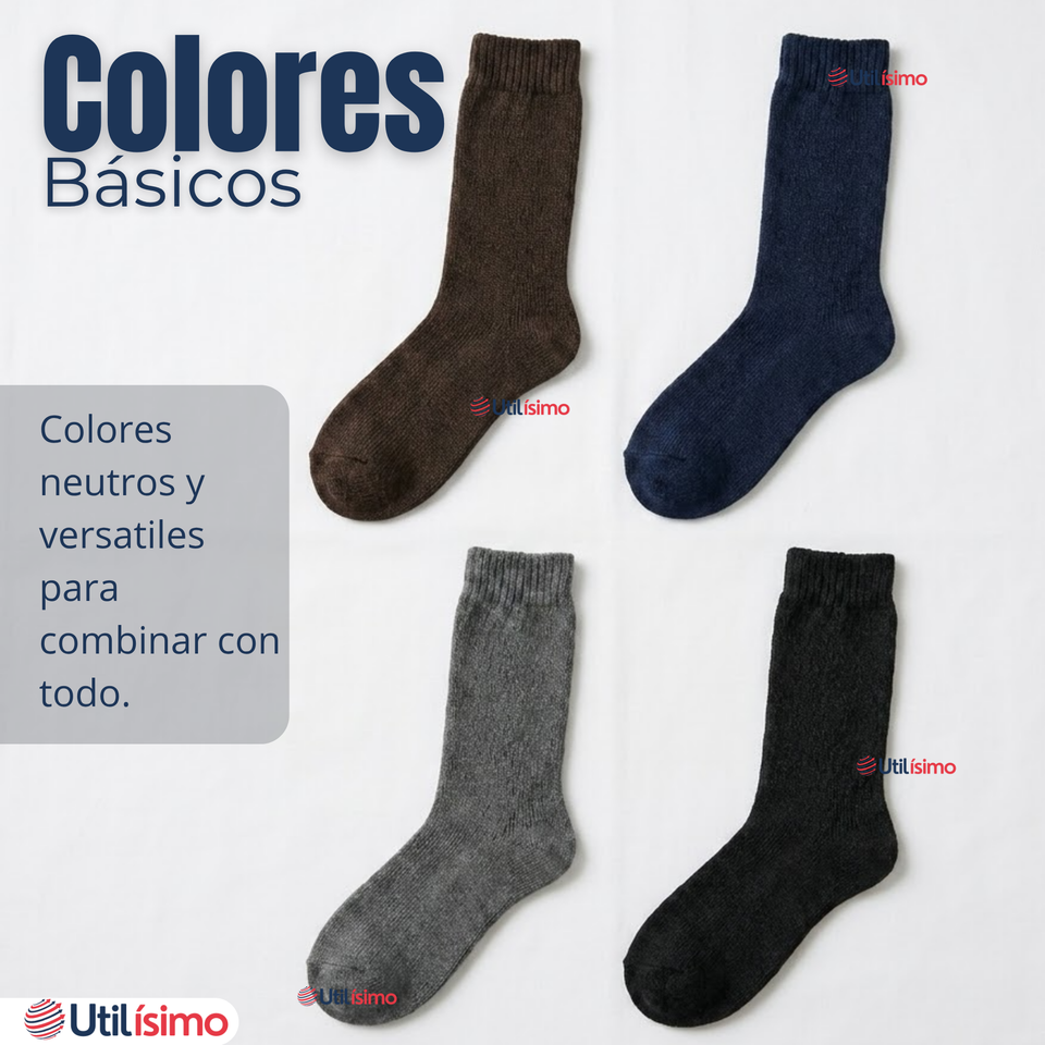 Pack 6 Pares Calcetines Térmicos Corte Alto Hombre Surtidos