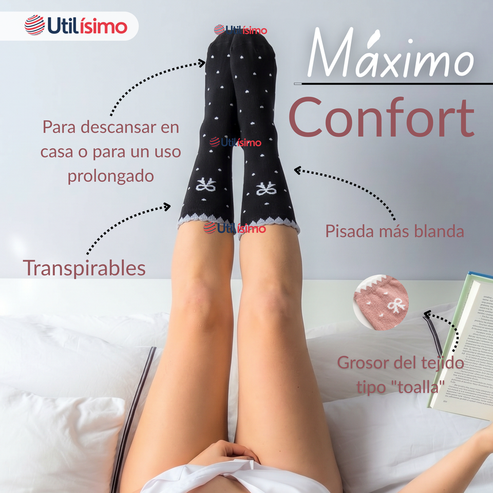 Pack 6 Pares Calcetines Mujer Juvenil Surtidos 65% Algodón Transpirables