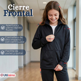 Pack 2 Conjuntos Escolares Buzo Pantalón Y Polerón Tela Sintética Unisex Niños Azul 3 a 16 años