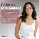 Pack 3 Camisetas Poleras Sin Mangas Tela Acanalada Algodón Mujer Colores Surtidos