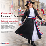 Traje Huasa Elegante NIña Conjunto 7 Piezas Tipico Fiestas Patrias