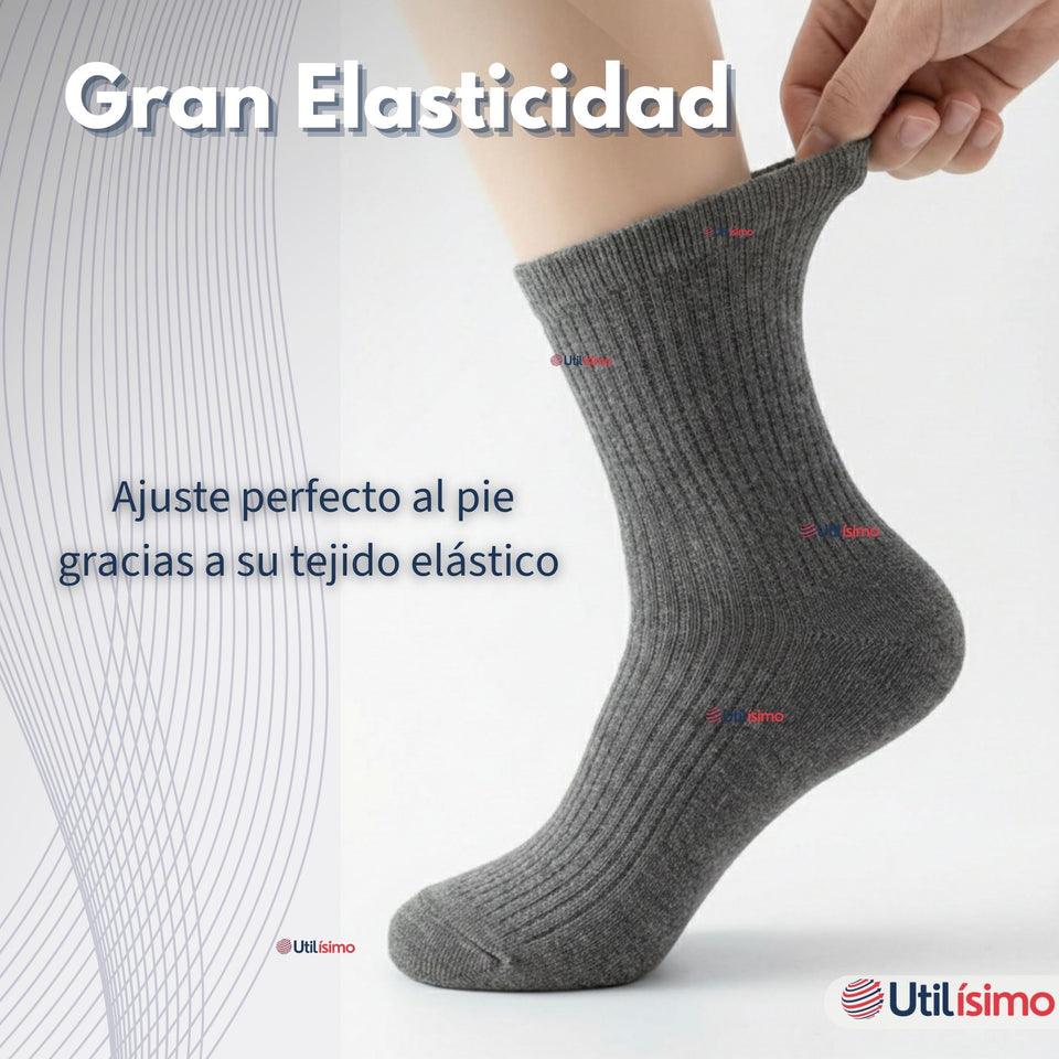 Pack 6 Calcetínes Escolares Corto Acrilico Gris Niño Juvenil