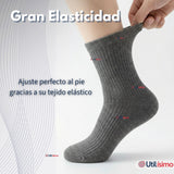 Pack 6 Calcetínes Escolares Corto Acrilico Gris Niño Juvenil