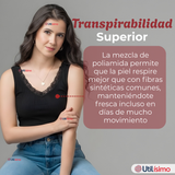 Pack 6 Camisetas Poleras Sin Mangas Tela Acanalada Algodón Mujer Colores Surtidos