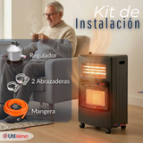 Estufa Hibrida Gas Eléctrica Plegable Con Accesorios 5kg A 15kg  GLP - Eficiencia Energética Clase A