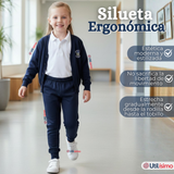 Pack 3 Buzos Pantalones Escolares Niños Unisex 100% Algodón Azul Bota Acanalada 3 a 16 años