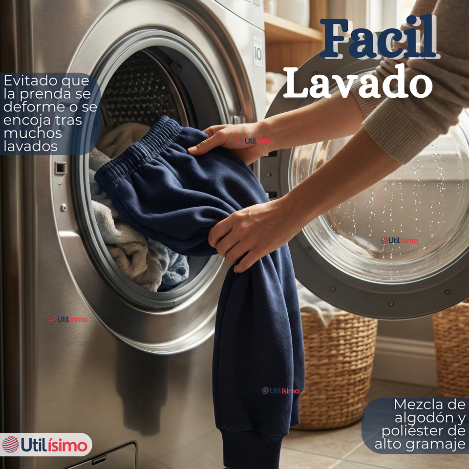 Pack 3 Buzos Pantalones Escolares Niño Unisex 100% Algodón Azul Bota Acanalada 3 a 16 años