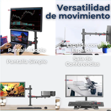 Soporte Brazo Doble Articulado Para Monitor Y Notebook Escritorio 15 a 33 Pulgadas 15 17 19 22 24 27 28 29 30 32