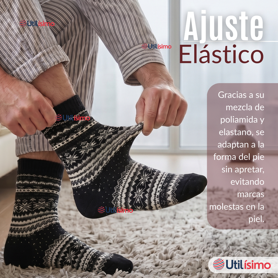 Pack 2 Calcetines Toalla Grueso Hombre Frío Surtidos Invierno