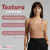 Pack 3 Camisetas Poleras Sin Mangas Tela Acanalada Algodón Mujer Colores Surtidos
