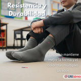 Pack 6 Calcetínes Escolares Corto Acrilico Gris Niño Juvenil