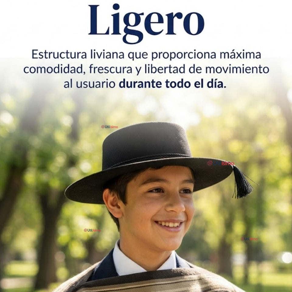 Pack 3 Sombrero Huaso Negro Tradicional Para Fiestas Patrias