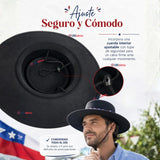 Sombrero Huaso Negro Tradicional Bandera Chile Fiestas Patrias