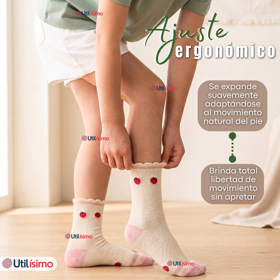 Pack 2 Pares De Calcetines Algodón Invierno Diseño Fritilla Surtido Niña 9-12