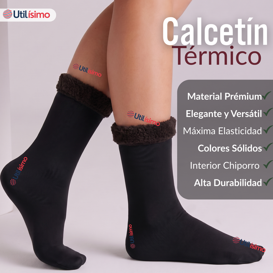 Calcetín Chiporro Mujer Ultra Térmico Negro Invierno Polar 1 Par