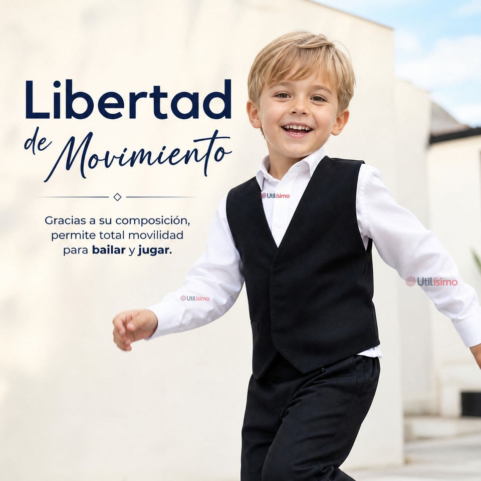 Chaleco Bolero Negro Tradicional Niño Fiestas Patrias