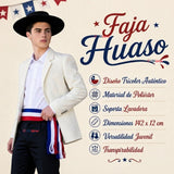 Faja Huaso Tricolor Chile Juvenil Fiestas Patrias Bailes Típico