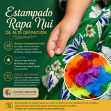 Traje Páscuense Pareo Hawaiano Verde Niña Con Accesorios