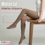 Calza Panty Efecto Piel Polar Térmica Con Chiporro Mujer Elasticada
