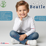 Camiseta Polera Bambú Primera Capa Cuello Beatle Manga Larga Colores Surtidos Niño