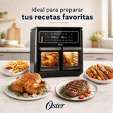 Freidora de aire Oster®, Dual Flex, 11 L de capacidad, negro, CKSTAF11MCDDF