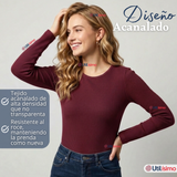 Pack 3 Camisetas Poleras Polar Primera Capa Acanalada Reductora Manga Larga Colores Surtidos Mujer