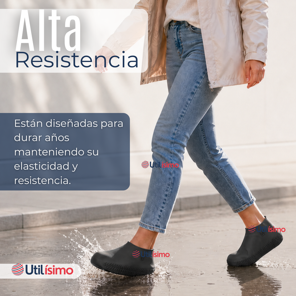 Pack 3 Pares Fundas Cubre Zapatos Mujer Impermeable Surtidas Silicona Antideslizante