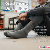 Calcetín Escolar Corto Algodón Gris Niño Juvenil