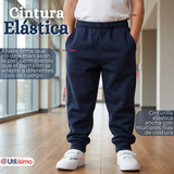 Conjunto Escolar Buzo Pantalón Y Polerón 100% Algodón Unisex Niños Azul 3 a 16 años