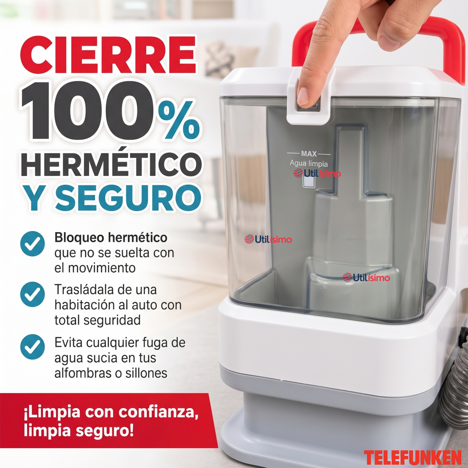 Aspiradora Limpia Tapiz Telefunken Smart Wash 550W Blanco