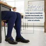 Panty Ballerinas Escolares Niña Algodón Azul