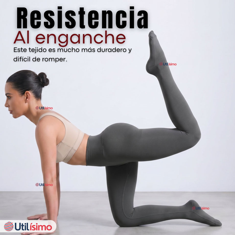 Calza Panty Con Chiporro Térmica Mujer Elasticada Gris
