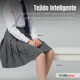 Falda Escolar Gris Niña Poliéster