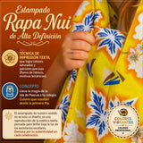 Pareo Pascuense Niña Hawaiano Amarillo Danza Fiestas Patrias
