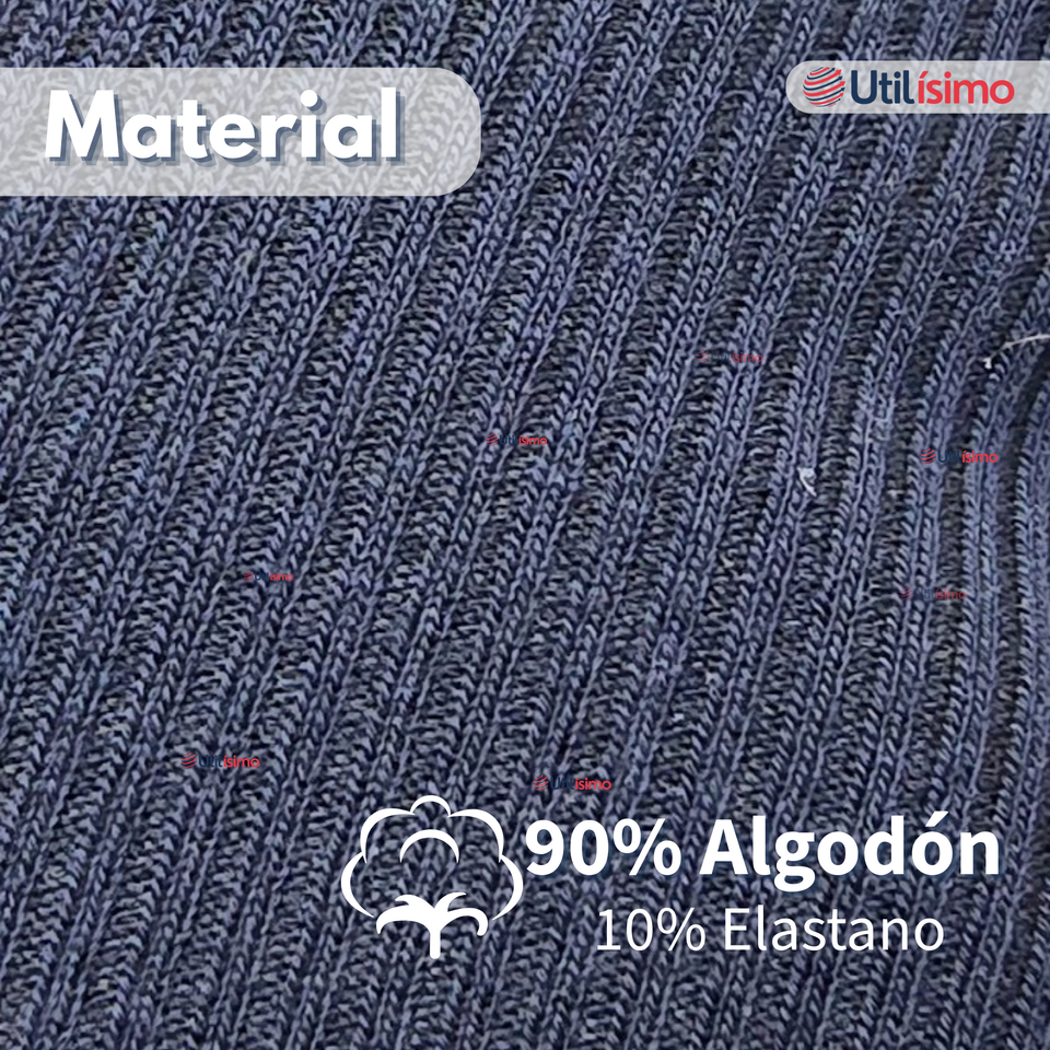 Calcetín Escolar Largo Algodón Azul Niñas