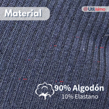 Calcetín Escolar Largo Algodón Azul Niñas