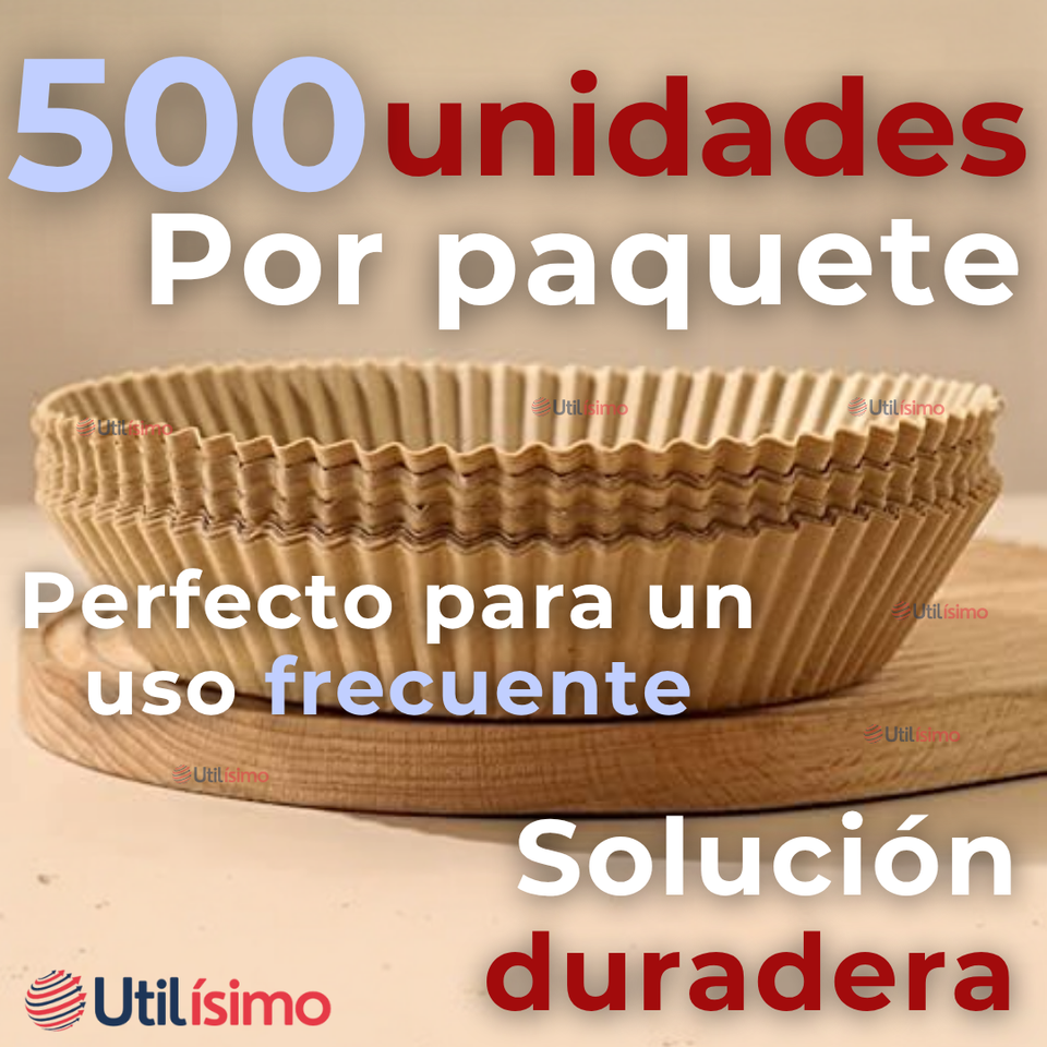 Kit De 500 Unidades Forros Desechables Antiadherentes Papel Para Freidora De Aire