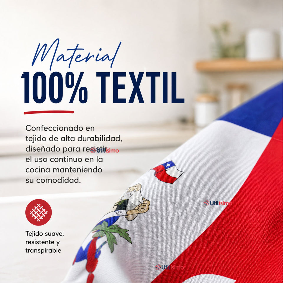 Delantal Pechera Condorito Bandera Chile Fiestas Patrias
