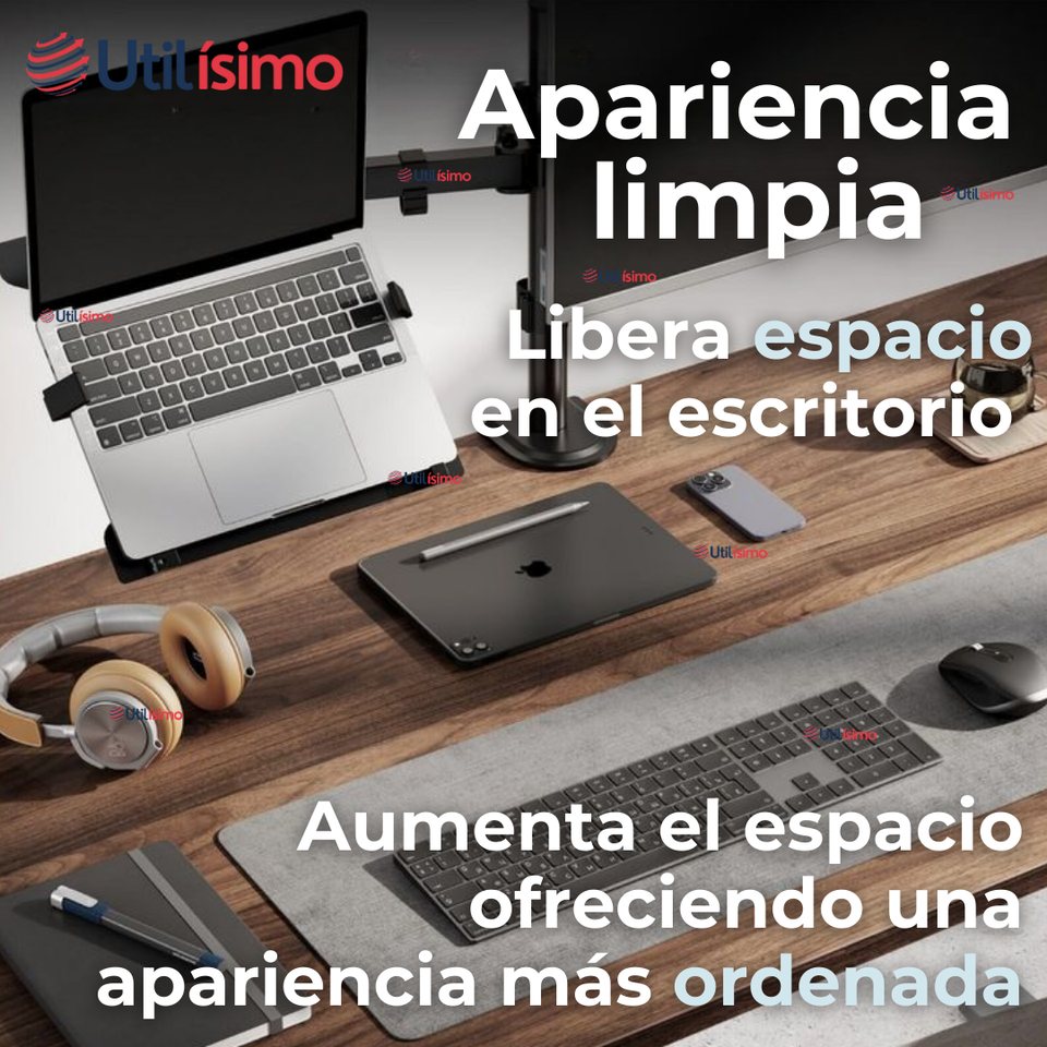 Soporte Brazo Doble Articulado Para Monitor Y Notebook Escritorio 15 a 33 Pulgadas 15 17 19 22 24 27 28 29 30 32