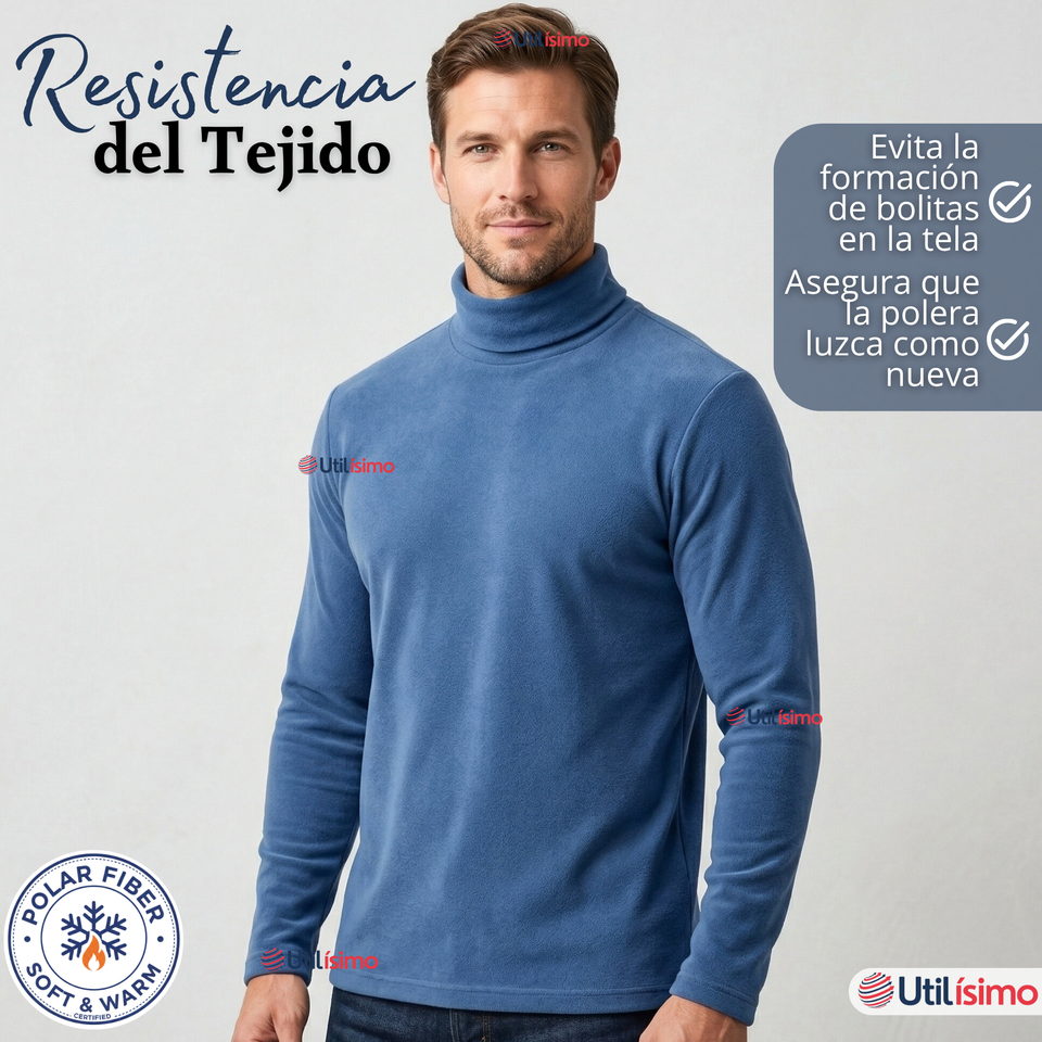 Pack 3 Camisetas Poleras Polar Primera Capa Cuello Beatle Manga Larga Colores Surtidos Hombre