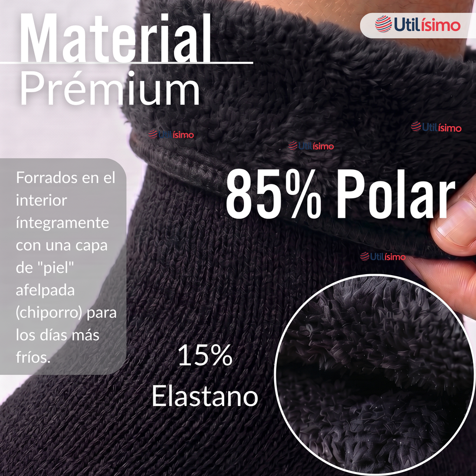 Calcetín Chiporro Mujer Ultra Térmico Negro Invierno Polar 1 Par