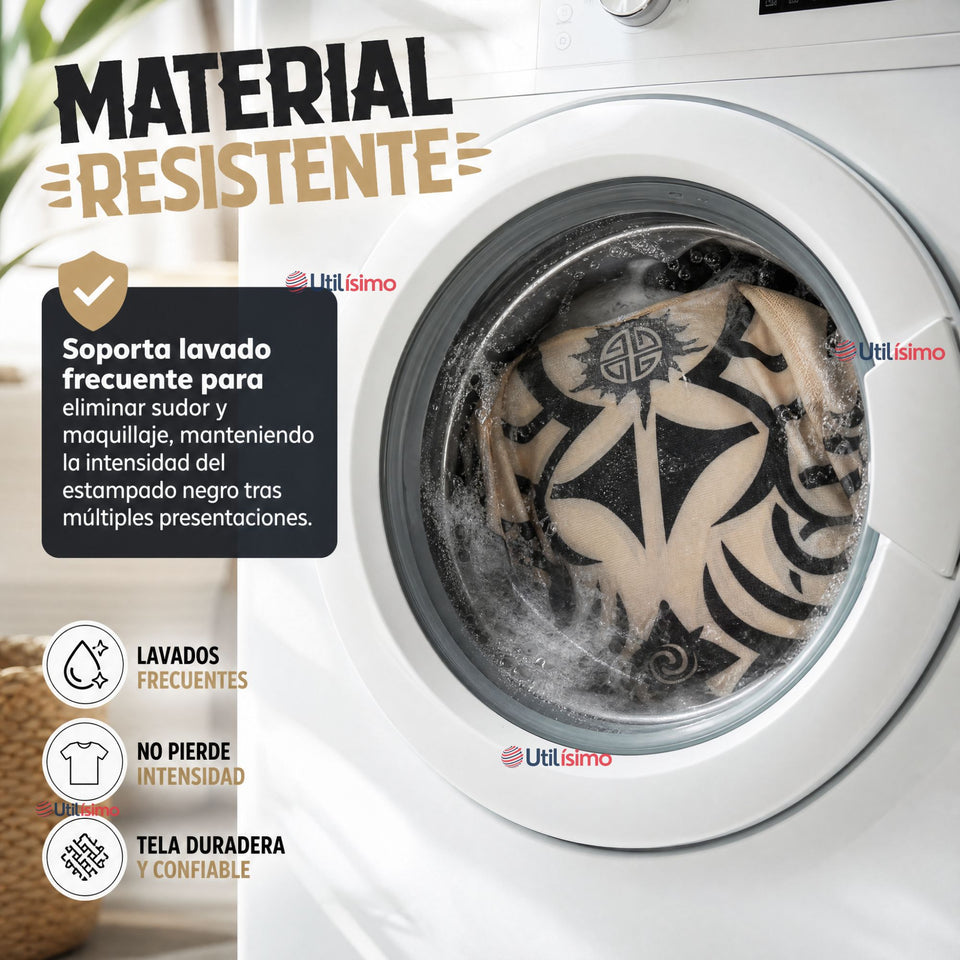 Polera Diseño Tattoo Juvenil Rapa Nui Estilo Pascuense Traje Danza