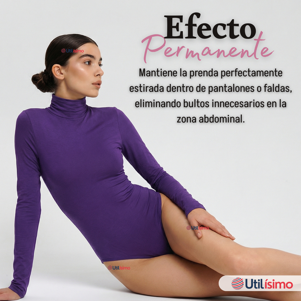 Pack 3 Bodys Manga Larga Bambú Cuello Alto Beatle Mujer Colores Surtidos