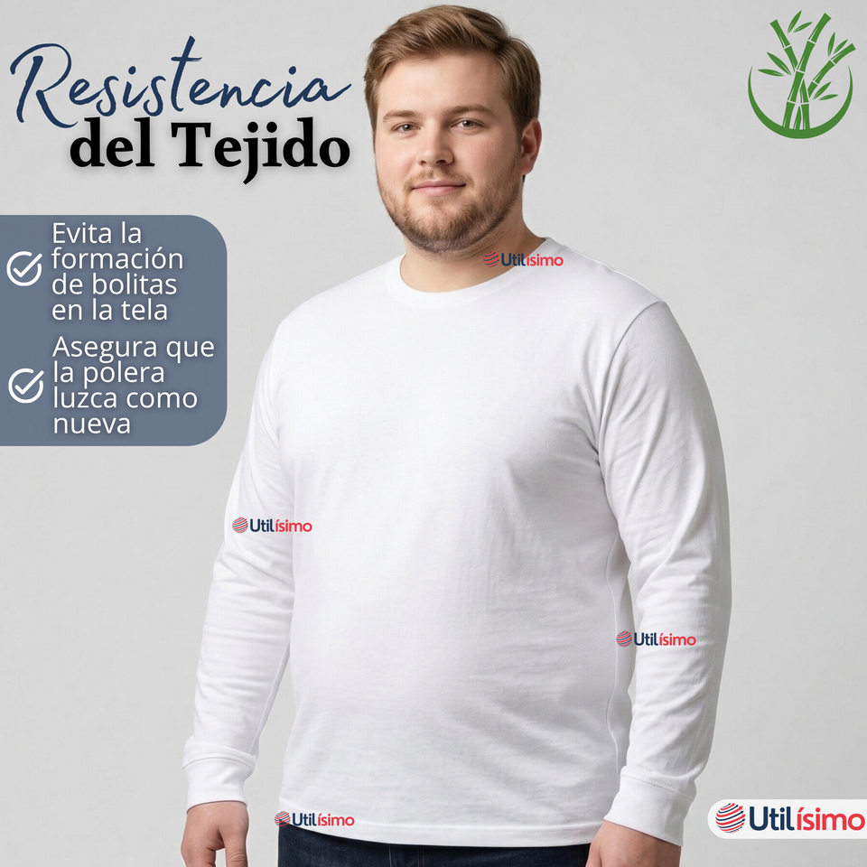 Pack 3 Camisetas Poleras Bambú Primera Capa Manga Larga Colores Surtidos Hombre