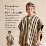 Pack 3 Ponchos Mantas Mapuche Con Trarilonco Juvenil Fiestas Patrias