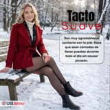 Pack 3 Calzas Pantys Efecto Piel Con Chiporro Polar Térmica Mujer Elasticada