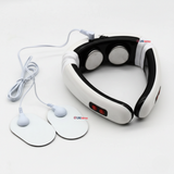 Masajeador Electro Estimulador Cervical Cuello Recargable 2 Electrodos