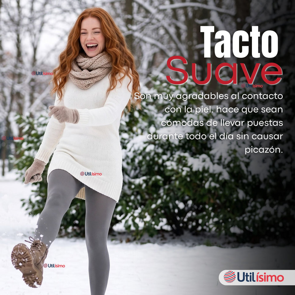Pack 3 Calzas Pantys Con Chiporro Térmica Mujer Elasticada Gris